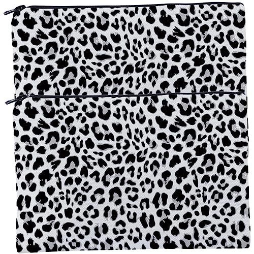 DEARMAMY 2stücke Reise Kosmetiktasche Leopard Design Tragbare Make-up Organizer Für Toilettenartikel Und Robust Für Damen Und Mädchen Reisen von DEARMAMY