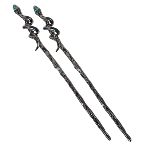 DEARMAMY 2stücke Schlange Haarstäbchen Mit Strass Minimalistische Haaraccessoires Für Damen Retro Haarstyling Zubehör Für Party Und Festtagsfrisuren von DEARMAMY