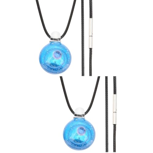 DEARMAMY 2stücke Space Necklace Damen Mit Kugel-anhänger Universelles Design Für Alltag Und Partys Leichgewichtige Halskette Aus Hochwertigem Resin Mit Einzigartigem Weltraum-muster von DEARMAMY