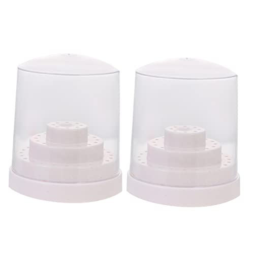 DEARMAMY 2stücke Ständer Für Nagelbohrer Transparente Box Organizer Für Nagelbohrer Bits Mit Löchern Sockel Für Schleifkopf-display von DEARMAMY