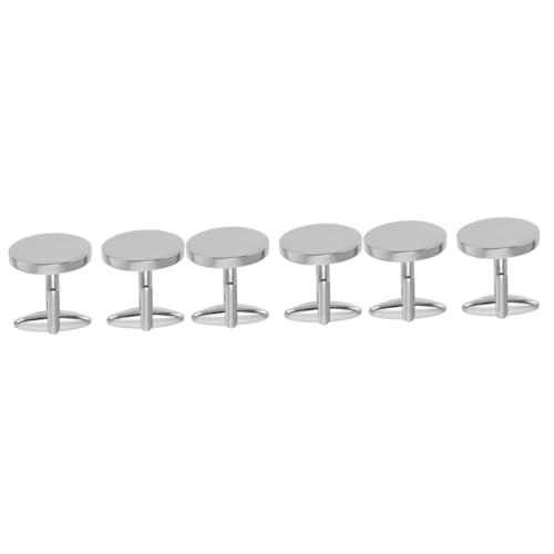 DEARMAMY 3 Paare Ärmelnägel mantelknöpfe druckknopf set Knopfdekoration Manschettenknöpfe für Kleidung passt zu Knöpfen hochzeitsdeko legierung knöpfe Ersatzknöpfe Kupferlegierung Silver von DEARMAMY