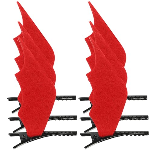 DEARMAMY 3 Paare Dämonenfledermaus-Kopfbedeckung Halloween Stirnband Halloween-Klauenclip Styling halloween haarspangen haarspange halloween Party-Haarspangen Halloween-Haarspange Stoff von DEARMAMY