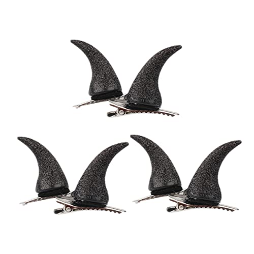 DEARMAMY 3paare Halloween Haarklammern Mit Gothic-hörnern Lustige Haaraccessoires Für Kostümpartys Und Für Und Mädchen von DEARMAMY