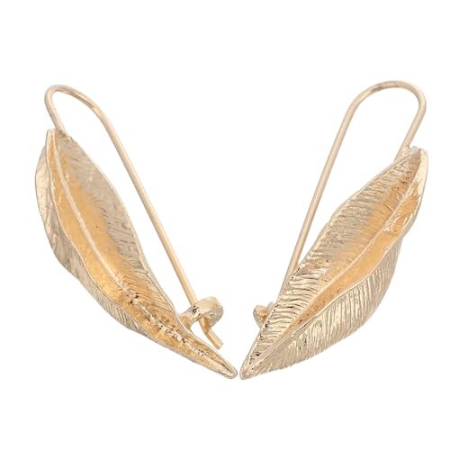 DEARMAMY 3 Paare Vintage Gold Leaf Ohrringe Damen Alloy Ohrschmuck Modisch Langlebig Komfortabel Auffällige Baumblatt Form Geeignet für Party und Alltag Stilvolle Accessoires für Frauen von DEARMAMY