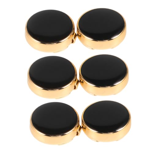 DEARMAMY 3 Paare Zinklegierung Manschettenknöpfe Knopfdeckel für Anzüge und Hochzeiten Einfach Anzubringen Langlebig Verschenken bei Besonderen Anlässen von DEARMAMY