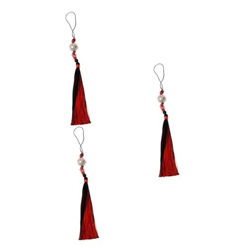 DEARMAMY 3 STK Taschenanhänger Schlüsselanhänger geldgeschenke Weihnachten anahtarlık Vintage Quaste Anhänger Quastenanhänger Schlüsselbund Retro-hängender Anhänger Anhänger-Ornament von DEARMAMY