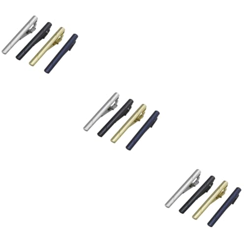 DEARMAMY 3 Sätze Krawattennadel Krawattenklammern Gestell Clip-krawatte Bogen Krawattenhalter Krawattenklammer-set Kabelbinder Aus Metall Männliche Krawattenschließe Kupfer 4 Stück * 3 von DEARMAMY