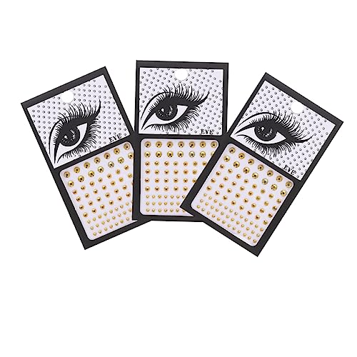 DEARMAMY 3 Sätze Make -up -Perlenaufkleber Lidschatten Edelsteine funkeln Gesicht Juwelen Aufkleber Make-up-Juwelen für das Gesicht Edelstein-Aufkleber Gesichtsschmuck Harz von DEARMAMY