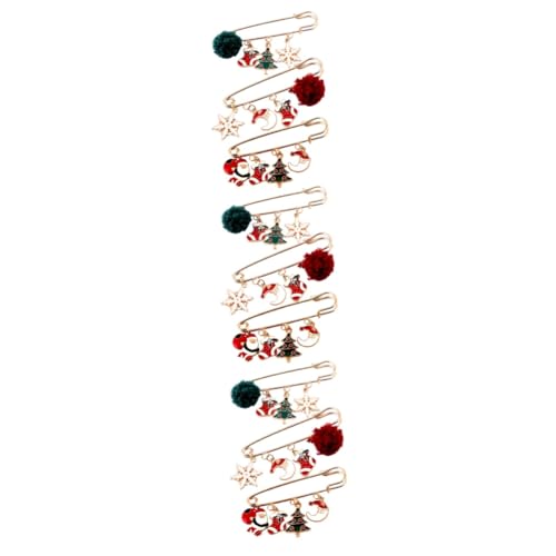 DEARMAMY 3 Sätze Weihnachtsbrosche Halter Faltbar Hausschuhe Memory-schaum Hakenstift Abstecknadeln Weihnachtspräsente Broschennadel Für Damen Dekorative Broschennadel Legierung 3 Stück * 3 von DEARMAMY