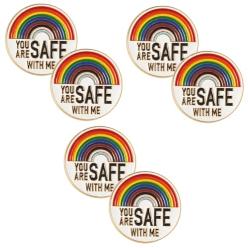DEARMAMY 3 Sets Pride Badge Regenbogen Emaille Pin Pin Zubehör Für Frauen Dekorative Brosche Schmuck 2 Stück * 3 von DEARMAMY