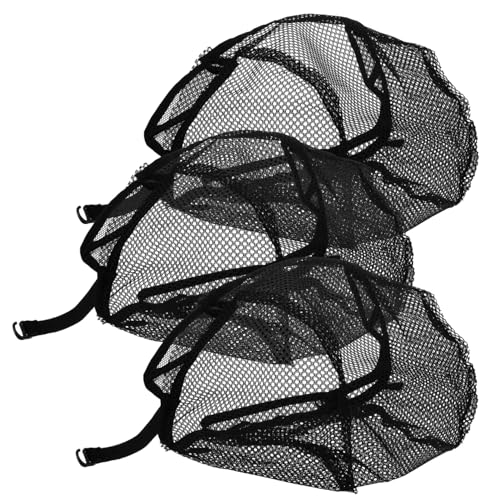 DEARMAMY 3 Stck. Perücke machen Kappen Netz Bleichkappe Schwarz real Farbe Damen verrechnet kahl Atmungsaktiv Perückenkappe Stoff Black von DEARMAMY