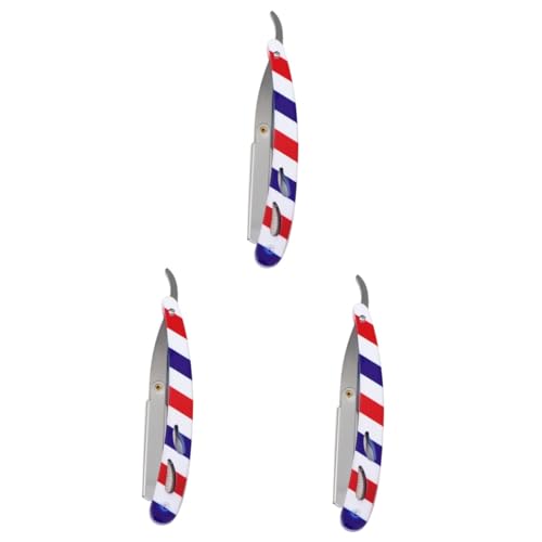 DEARMAMY 3 Stück Augenbrauen -Trimmrasierer Rasiermesser für die Bartpflege Handrasierer für Männer manueller Rasierer alter Rasierer Bart Rasiermesser Augenbrauenrasierer männer rasierer von DEARMAMY