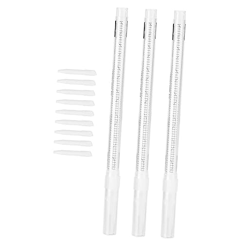 DEARMAMY 3 Stück Augenbrauen -tattoo -radierwaufstift Kosmetikmarker Radiergummi Tragbarer Marker-korrektor Augenbrauenmarker-entferner Make-up-marker-radierer Plastik Weiß von DEARMAMY