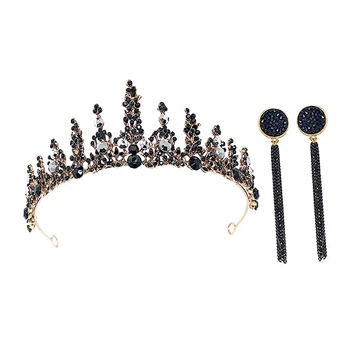DEARMAMY 3 Stück Barocke Vintage Braut Tiara Teilig aus Langlebiger mit Eleganter Krone und Ohrringen für Hochzeit Geburtstag Party Stilvoller Haarschmuck DEARMAMY 3 Stück Barocke Vintage Braut Tiara Teilig aus Langlebiger mit Eleganter Krone und Ohrringen für Hochzeit Geburtstag Party Stilvoller Haarschmuck von DEARMAMY
