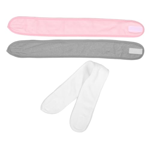 DEARMAMY 3stücke Stirnband Für Make-up Und Gesichtswaschen Mit Atmungsaktivem Stoff Einstellbare Größe Für Sport Yoga Und Tägliche Nutzung von DEARMAMY