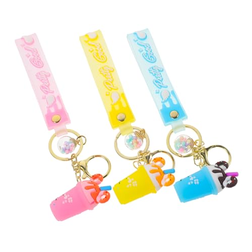 DEARMAMY 3stücke Acryl Schlüsselanhänger Im Eisbecher-Design Charmante Für Schlüsselringe Kreative Deko Für Eisliebhaber von DEARMAMY