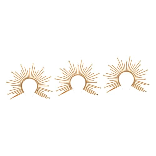 DEARMAMY 3 Stück Goldene Göttin Haarreif Flexibler Vintage Haarschmuck Einzigartiges Stirnband für Damen und Mädchen Leichtes Kopfband für Halloween Cosplay Party Fotoshooting und DEARMAMY 3 Stück Goldene Göttin Haarreif Flexibler Vintage Haarschmuck Einzigartiges Stirnband für Damen und Mädchen Leichtes Kopfband für Halloween Cosplay Party Fotoshooting und von DEARMAMY