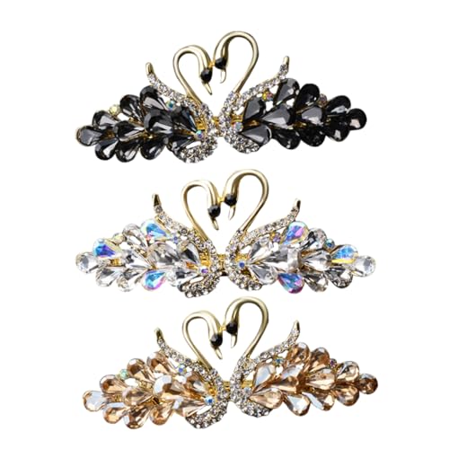 DEARMAMY 3stücke Glitzernde Haarspangen Mit Strass Für Damen Kristallspange Aus Stilvollen Haarnadeln Für Hochzeit Und Alltag von DEARMAMY