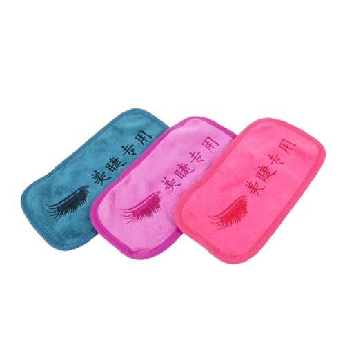 DEARMAMY 3 Stück Hautpflegetücher Kosmetiktuch Waschlappen zum Abschminken Make -up -Waschlappen Stirnkissen wimpern verlängerung kissen Make -up Handtücher Gesichtsreinigungstücher Stoff von DEARMAMY