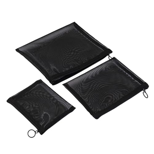 DEARMAMY 3stücke Netz-Make-up-Tasche Kosmetik-Aufbewahrungstasche Tragbare Handtasche Für Reisen Urlaub Camping Outdoor-aktivitäten Geeignet Für Frauen Mädchen Und Damen Zur von DEARMAMY