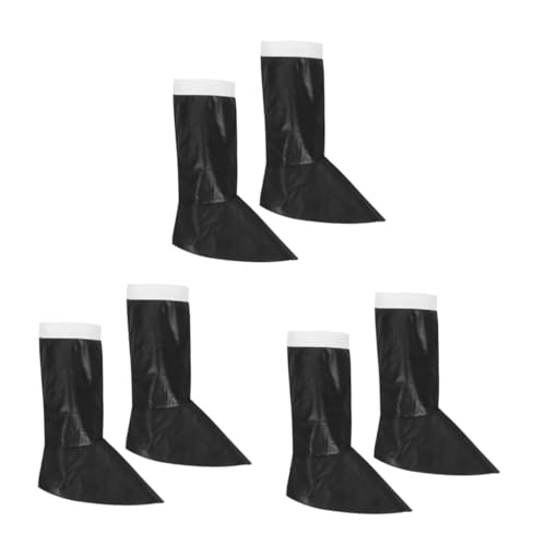 DEARMAMY 3 Stück PU Kunstleder Stiefelüberzüge Erwachsene Kniehoch Rote Weihnachtskostüm Zubehör Bequeme Strapazierfähige Schuhabdeckung für Santa Claus Auftritte Bühnenperformance Cosplay von DEARMAMY