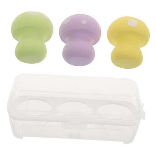 DEARMAMY 3stücke Lose Puder Make-up Kissen Foundation Puff Pilz Modellierpuder Schwamm Make-up Pads Foundation Pad Kleine Gesichtsschwämme Für von DEARMAMY