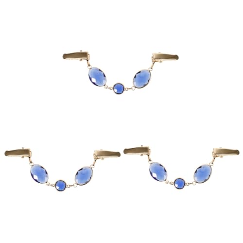 DEARMAMY 3 Stück Rhinestone Cinch Clip Kragenclips für Damen Verhindern Peeping für Pullover Cardigans und Schals für Formelle und Anlässe von DEARMAMY