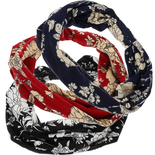 DEARMAMY 3 Stück Stretch Haarband für Geknotete Sport Stirnbänder Bohemian Design für Yoga Fitness und Freizeitaktivitäten Atmungsaktiv und Elastisch von DEARMAMY