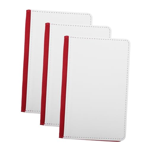 DEARMAMY 3 Stück Sublimationspassinhaber kreditkartenhalter Credit Card Holder Reisebegleiterin Kasse Kartenetuis für Damen Mann Brieftasche Damen Geldbörse aus PU-Leder Ledergeldbörse rot von DEARMAMY