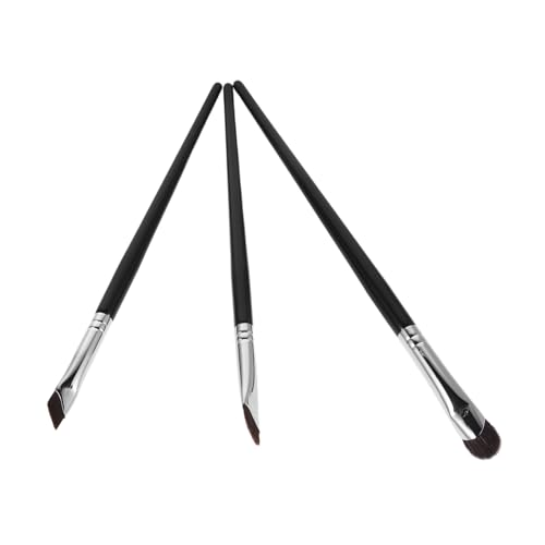 DEARMAMY 3stücke Lidschatten Pinsel Mit Flachen Eyeliner-pinseln Und Lidschatten-schwammpinseln Für Augen-make-up Inklusive Etui Für Unterwegs Mit Weichen Borsten Für Präzises von DEARMAMY