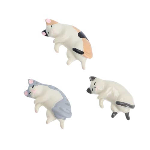 DEARMAMY 3 Stück Teiliges Katzenform Nagelstift Halter Dekorativer Maniküre Stift Organizer für Nagelkunst und Diy für Nagelsalons und Zuhause von DEARMAMY