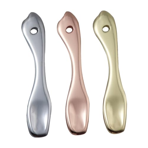 DEARMAMY 3 Stück Teiliges Kosmetikspatel Zinklegierung Gesichtscreme Löffel für Gleichmäßiges Auftragen und Entnehmen von Augencreme Wiederverwendbar für Hautpflege von DEARMAMY