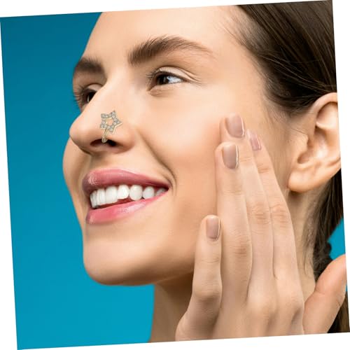 DEARMAMY 3 Stück Teiliges Stern nasenring Piercing U förmiger Kupfer nasenstecker Stilvoll und Komfortabel Langlebiger Biegsamer Schmuck für Damen Modisches Accessoire für Alltag und von DEARMAMY