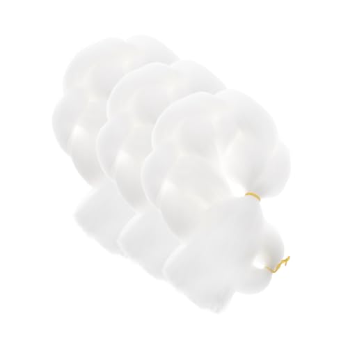 DEARMAMY 3 Stück Teiliges Vorgedehntes Synthetisches Flechtzopf Weiß Langes Haar für Einfache Installation Voluminöse Pferdeschwanzverlängerung Vielseitiges Mädchen Haar Accessoire für DEARMAMY 3 Stück Teiliges Vorgedehntes Synthetisches Flechtzopf Weiß Langes Haar für Einfache Installation Voluminöse Pferdeschwanzverlängerung Vielseitiges Mädchen Haar Accessoire für von DEARMAMY