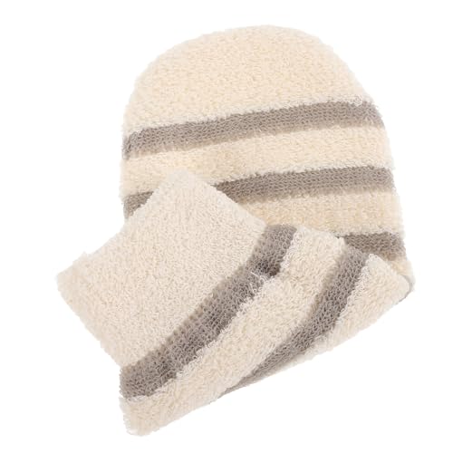 DEARMAMY 3 Stück badetuch handschuhe hautpflege hautreinigung Handtuchhandschuh Weicher und bequemer Handschuh Badehandschuh Peelinghandschuh Dusche Duschhandschuh Peeling Flachs Beige von DEARMAMY