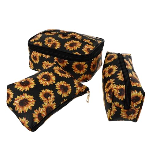 DEARMAMY 3stücke Kosmetiktasche Aus Hochwertigem Material Mit Reißverschluss Praktische Kulturbeutel Für Damen Reisekosmetiktasche Für Camping Und Familienausflüge von DEARMAMY