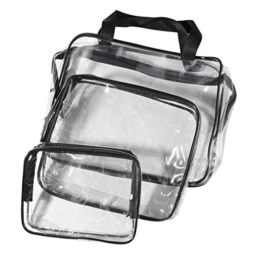 DEARMAMY 3 Stücke wasserdichte Kosmetiktaschen Transparente Reise Organizer für Damen und Herren zur Aufbewahrung von Kosmetik Toilettenartikeln und Mehr von DEARMAMY