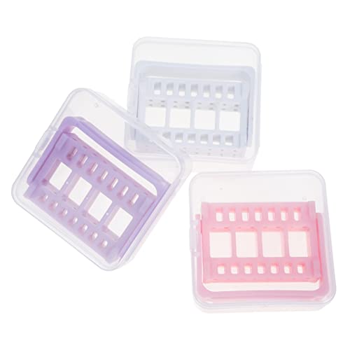 DEARMAMY 3 Teilige Aufbewahrungsbox Für Maniküre Werkzeuge Koffer Organizer Für Nageltechniker Kiss For Nails Nageldisplay Halter Fach Nagelbohrer Etui Organizer LED Nagellack von DEARMAMY