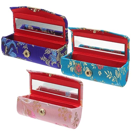 DEARMAMY 3 Teiliger Lippenstift Box Organizer Für Damen Lippenstift Etui Halter Lippenstift Behälter Gloss Lippenstift Etui Für Damen Make Up Mini Lippenstift Reiseetui Lippenstift von DEARMAMY
