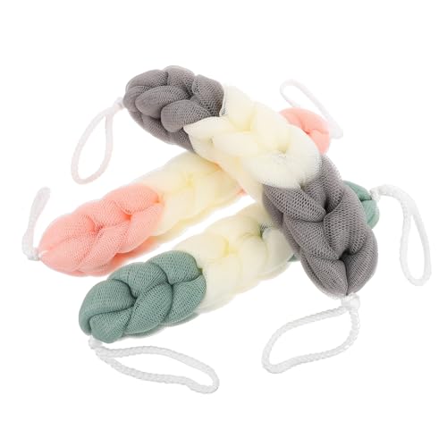DEARMAMY 3 Teiliges Badetuch Badeschwämme Für Erwachsene Bade Und Duschschrubber Für Den Körper Luffa Peeling Damen Badezimmerschwämme Reinigung Natürlich Weich Funktioniert von DEARMAMY