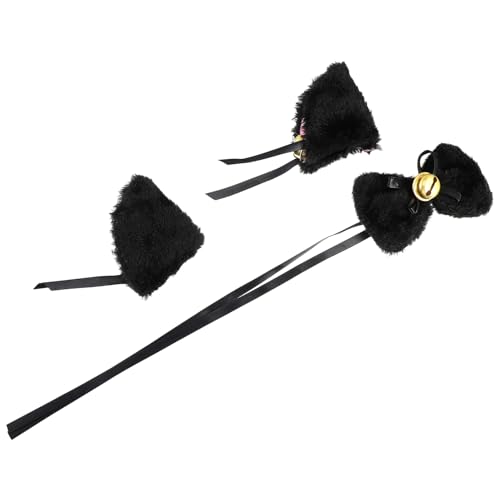 DEARMAMY 3-teiliges Set Mit Schleifenknoten-halsband Und Haarnadeln Haarnadel Mit Katzenohren Babyfreundlich Zum Anziehen von DEARMAMY