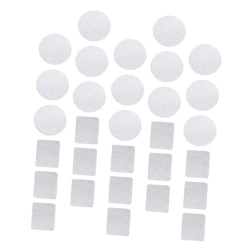 DEARMAMY 30 Stück Aufkleber für Lidschattenpalette Lidschatten-Paletten-Aufkleber runde Aufkleber Zubehör für Lidschattenpaletten selbstklebende Metallaufkleber Eisen Silver von DEARMAMY