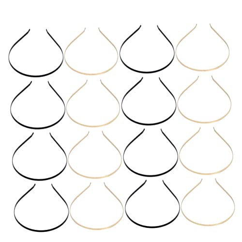DEARMAMY 30 Stück Teiliges Haarschmuck Rutsch Haarschmuck für Gesichtswäsche Unisex Haarband für Damen und Herren Schwarz Gold von DEARMAMY