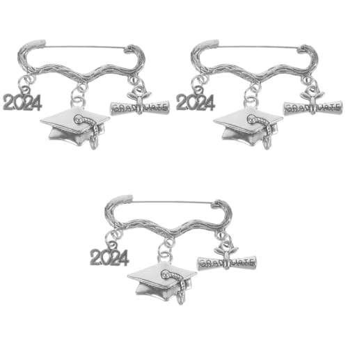 DEARMAMY 3St Abschlussnadel abschlussgeschenk schmucknadel Anstecknadel Kaschmir Stifte Brosche für Männer Broschennadeln Korsage kleider Abschluss-Brosche Graduierungsbrosche Zinklegierung von DEARMAMY