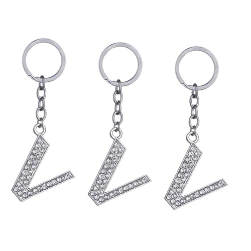 DEARMAMY 3 Stücke Schlüsselanhänger Coole Buchstaben Stilvolle Metall Schlüssel Alphabet Schlüsselanhänger Für Familie Freunde von DEARMAMY