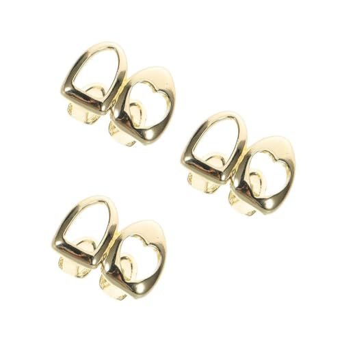 DEARMAMY 3St Hip-Hop-Goldzähne handwerkliche Dekoration Accessoires Dekoration vielseitiger Zahnersatz Halloween-Armbänder Hip-Hop-Zahnersatz Mund Zähne Hip-Hop-Zahngrills Zahnkappe Golden von DEARMAMY