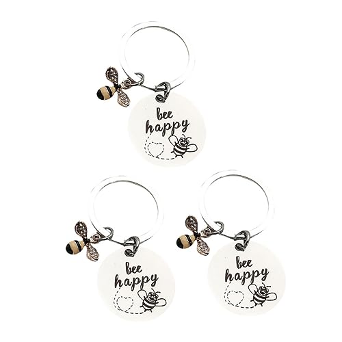 DEARMAMY 3St Schlüsselanhänger Charme Perlen bescherung Weihnachten geldgeschenke Weihnachten Anhänger zum Aufhängen Einer Tasche Schlüssel hängende Stütze Rostfreier Stahl Silver von DEARMAMY