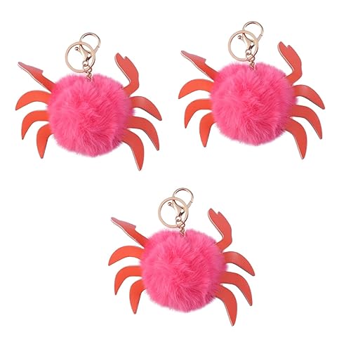 DEARMAMY 3St Schlüsselringhalter Bag Charm Schlüsselbund Key Chain zurösen autoanhänger genschenkideen anahtarlık schlüsselhalsband Keychain Schlüsselanhänger Auto hängender Anhänger rot von DEARMAMY