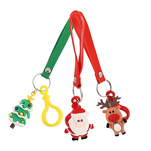 DEARMAMY 3St Taschenverzierungen Auto schlüssel Halter Strumpf Stuffer Weihnachts anhänger einzigartige Schlüsselanhänger-Anhänger Schlüsselanhänger Silikon-PVC von DEARMAMY