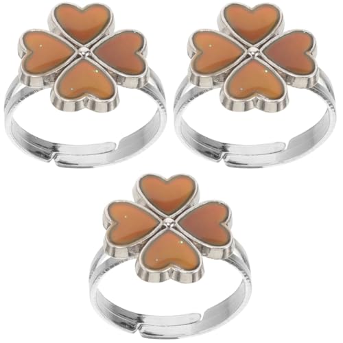 DEARMAMY 3St Thermochromer Ring Schmuck zappeln Reize Perlen kinderringe ringe schellenkranz ringe für girl Trendiger Ring Stimmungsringe für Kleinkinder Epoxid von DEARMAMY